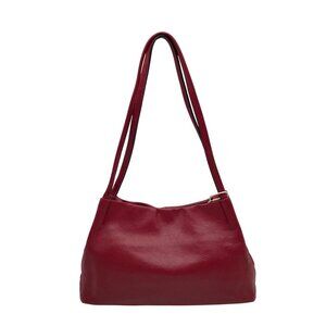 Kattee Red Leather Shoulder Bag